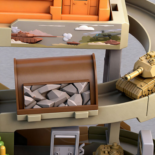 Парковка "Игровой паркинг" (свет, звук, 3 металл машины, самолет) в коробке