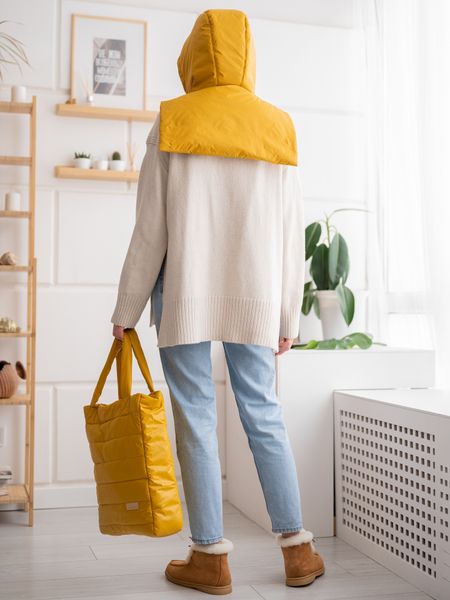 Капор горчица, капюшон - Yollochka фото 6