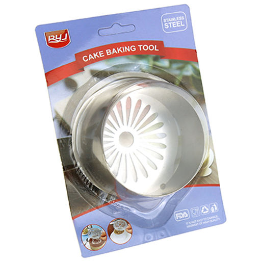 Форма для гарниров, салатов, кондитерских изделий д7,8см h4см + трафарет д8,5см, нержавеющая сталь Лепестки в блистере (Китай) - Домашняя мода фото 2