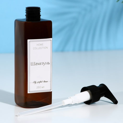 Цена за 3 шт. Дозатор для шампуня, кондиционера и геля для душа «Home collection», 250 мл, МИКС