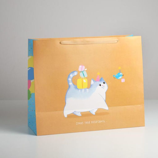 Пакет подарочный ламинированный, упаковка, «С Праздником!», XL 49×40×19 см