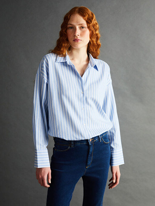 ?izgili Oversize Kad?n G?mlek