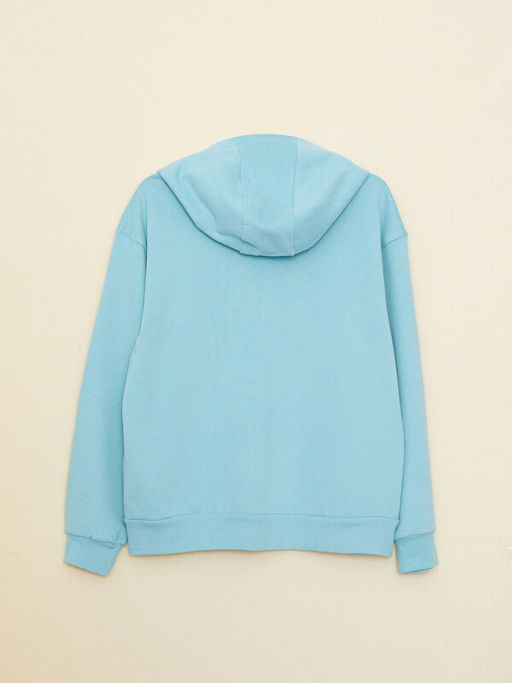 Kap??onlu Basic Uzun Kollu K?z ?ocuk Fermuarl? Sweatshirt - Waikiki фото 3