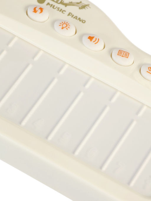 Музыкальное детское сенсорное пианино, звук, свет, белый - Simaland фото 7
