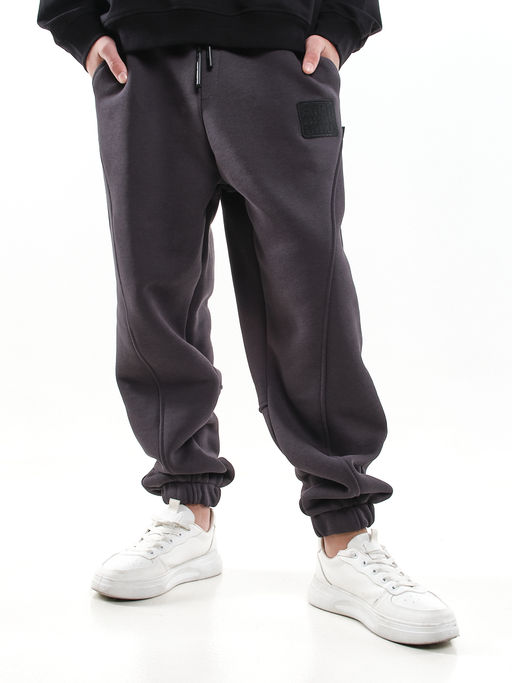 Брюки с шевроном для мальчика штаны спортивные 22-7683 светлый графит - Mini maxi фото 31