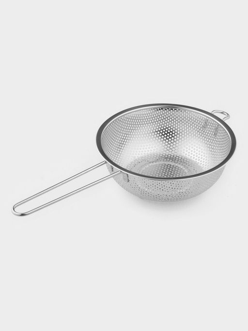 Дуршлаг Доляна «Марко», d=19 см, 37.5×19.5×7 см, длинная ручка, нержавеющая сталь, хромированный