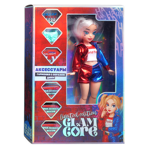 Модная кукла Glam Core, Рокси Рэд с аксессуарами, 25 см