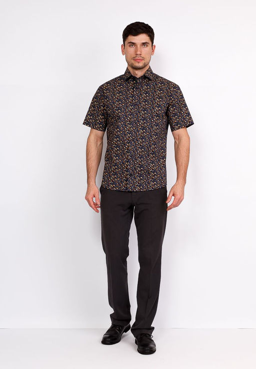 Сорочка мужская короткий рукав GREG 253/107/5432/KZS STRETCH  фото 8