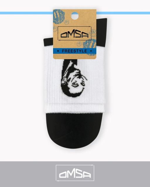 Носки OMSA FREESTYLE 604 - Дали Nero/Bianco  фото 5
