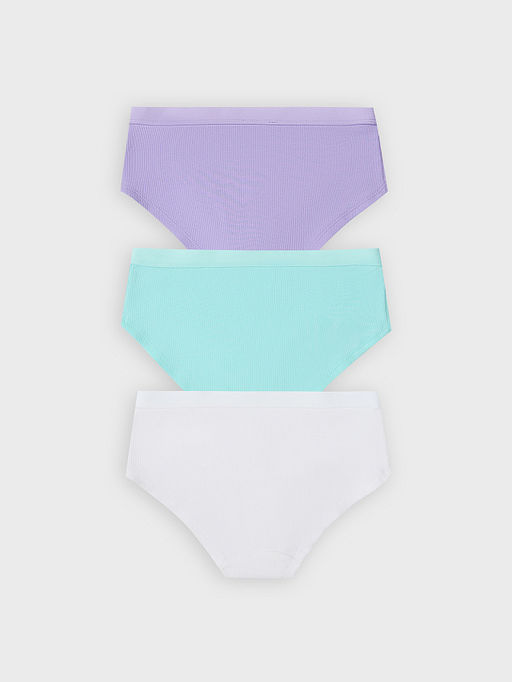 Трусы для девочки слипы мультипак (3 шт.) в бело-серых оттенках - Mark formelle фото 2