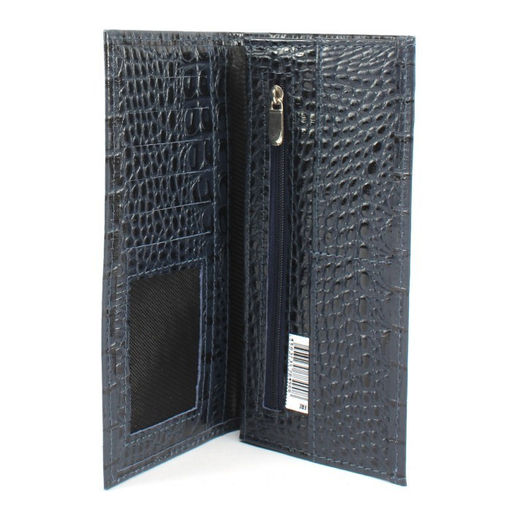 Портмоне мужское Croco-ПР-965 натуральная кожа 3 отд, 10 карм, синий кайман (88) 265291  фото 3