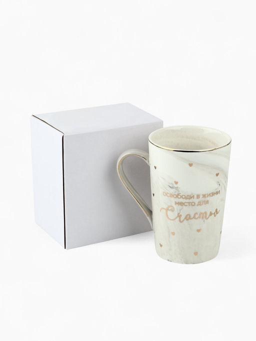 Кружка чайная керамическая Счастье, 350 мл