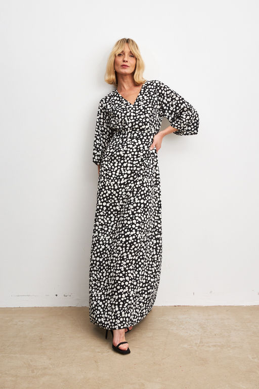 Платье 156708 (черно-белый)