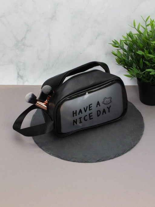 Косметичка "Have a nice day", black (14х20х9,5 см)