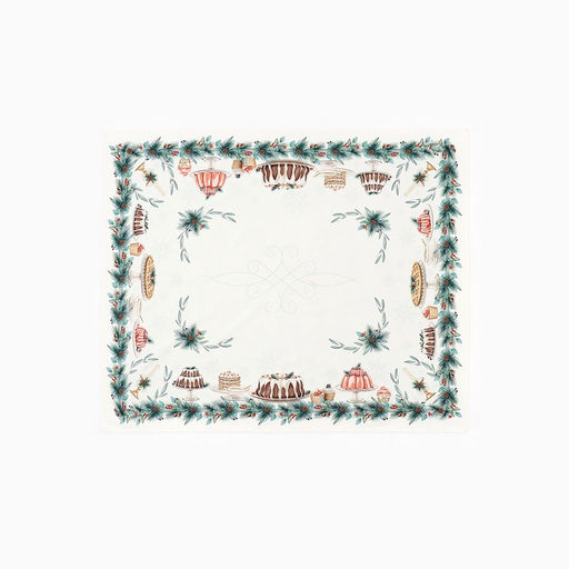 Набор новогодний New Years treat: скатерть 150×220 см +/-3 см с ВГМО, салфетка 40×40 см-12 шт., 100% хлопок