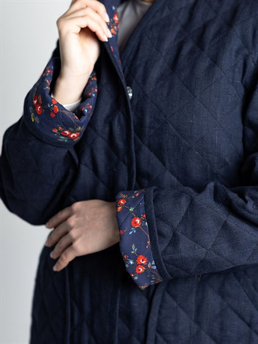 Жакет женский лен 100%, хлопок 100%, льняной утеплитель 100%