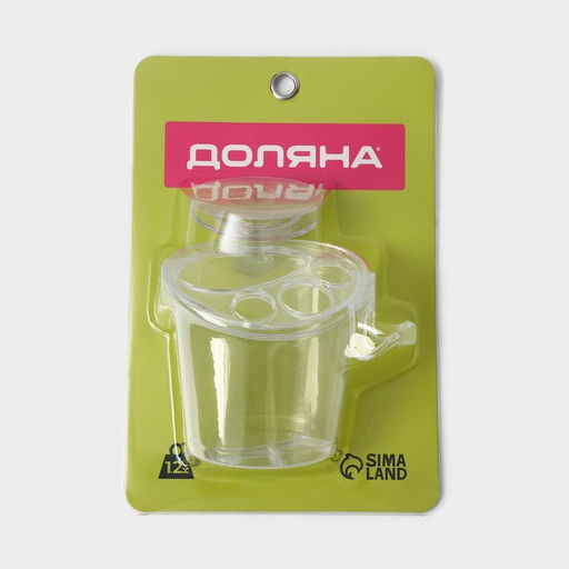 Держатель для зубных щёток и пасты самоклеящийся Доляна Elemental, 12.511.511 см, прозрачный  фото 5