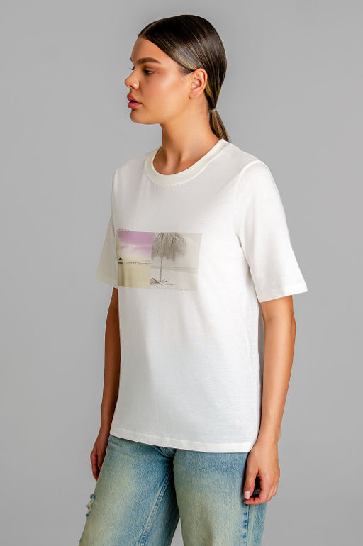 Арт. 31109 Футболка женская 44-52 (5 шт) Цвет:молочный - Калинка фото 8