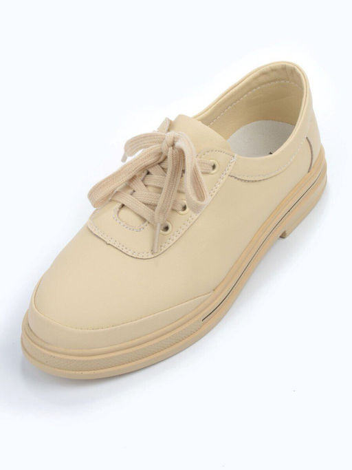 03-PDXL 95-3 BEIGE Полуботинки спортивные женские (натуральная кожа) - No name фото 4