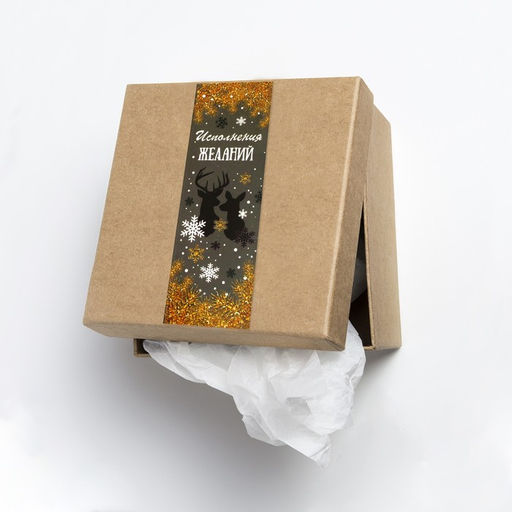 Цена за 10; шт. Наклейка бумага Новогодняя ночь, 3?9 см, лист 10?10 см