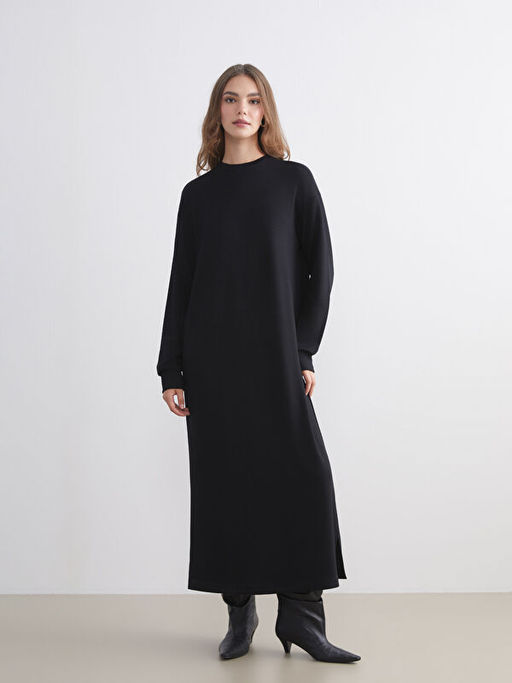 Bisiklet Yaka Sweat Elbise