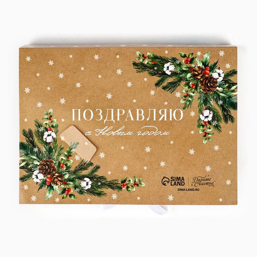 Цена за 5 шт. Коробка под 12 конфет с ячейками Волшебного Нового года! 18.5 х 13.5 х 3.5 см - Дарите счастье фото 4
