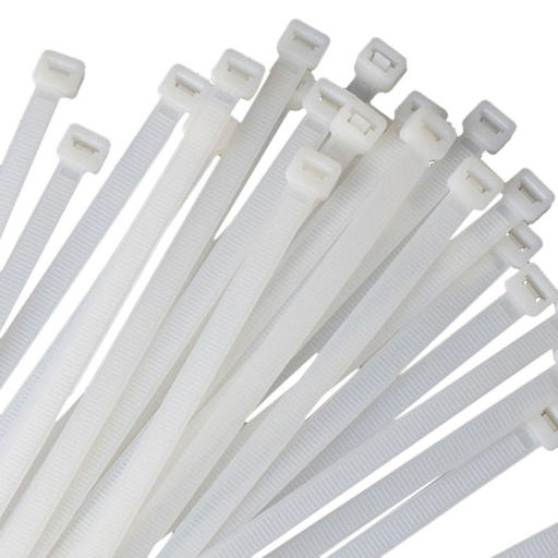 Хомут нейлоновый 2,5х100мм белый (100шт.)