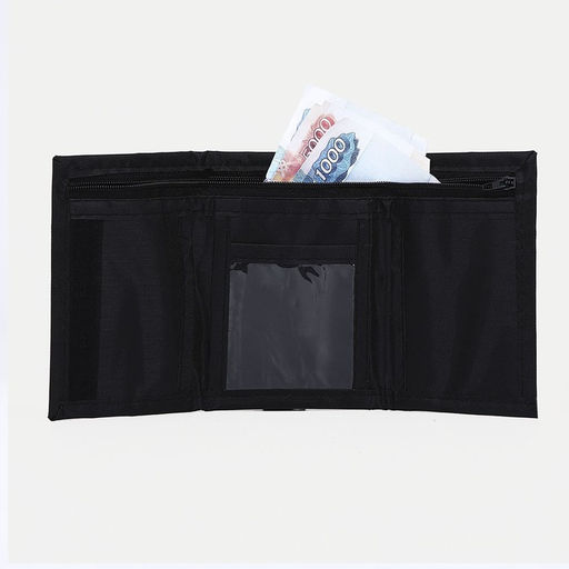 Кошелёк на липучке, цвет чёрный - Simaland фото 4