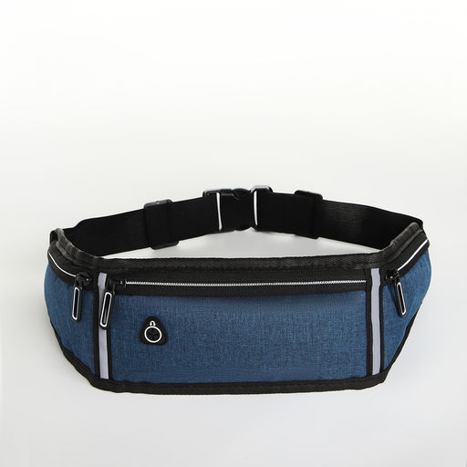 Поясная сумка на молнии, 3 отдела, цвет синий - Simaland фото 2