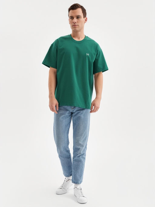 Футболка мужская MINAKU: One Most Brand, зелёная, р-р 50-52