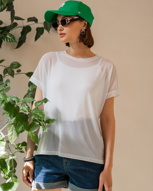 Двойка: Топ на бретельках и футболка-сетка - Sahar art lab фото 8