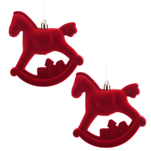 Набор из 2шт, Украшение новогоднее "Лошадка", L10 W5 H11 см