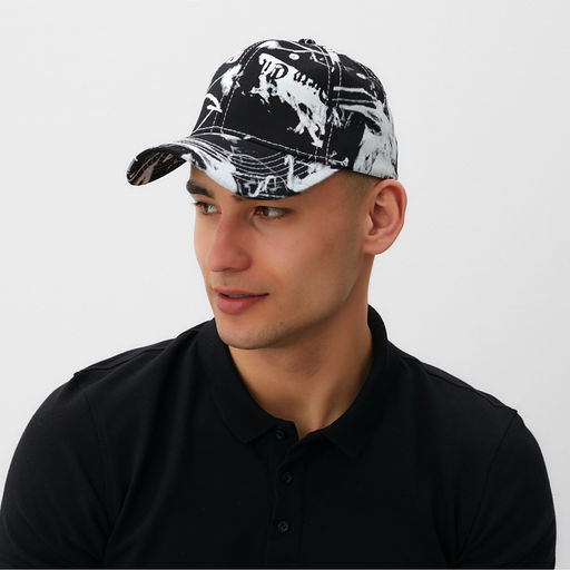 Кепка унисекс твил MINAKU, чёрно-белая, размер 58