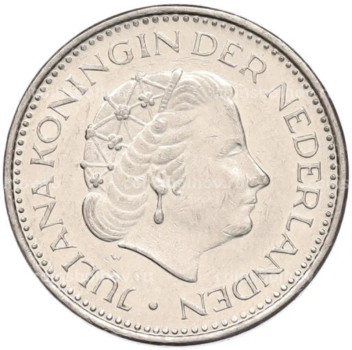 Монета 1 гульден 1980 года Нидерланды