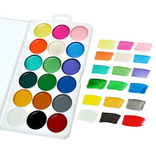 Акварель Calligrata, 18 цветов (9 классических + 9 перламутровых)