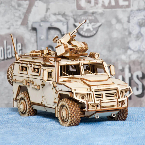 Деревянный конструктор Lemmo Бронеавтомобиль ЛИГЕР, 493 детали  фото 8