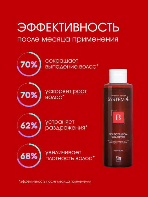 System 4 Биоботанический шампунь, 250 мл - Sim sensitive фото 6