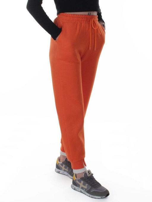 2619 ORANGE Брюки спортивные утепленные женские (85% хлопок, 10% полиэстер, 5% спандекс)