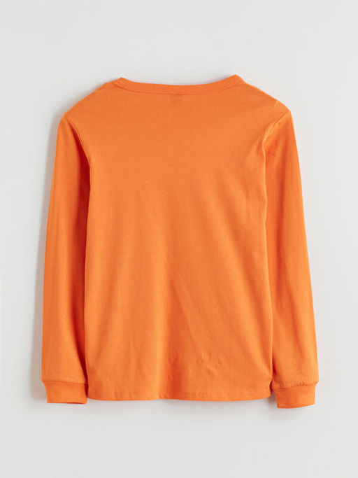 Bisiklet Yaka Bask?l? Erkek ?ocuk Ti??rt