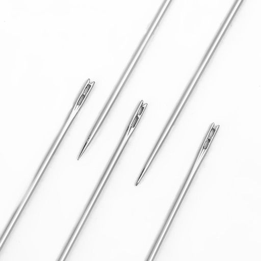 Цена за 6 шт. Иглы швейные, самовдеваемые, d=0.76 мм, 3.6-4.2 см, набор 12 шт.