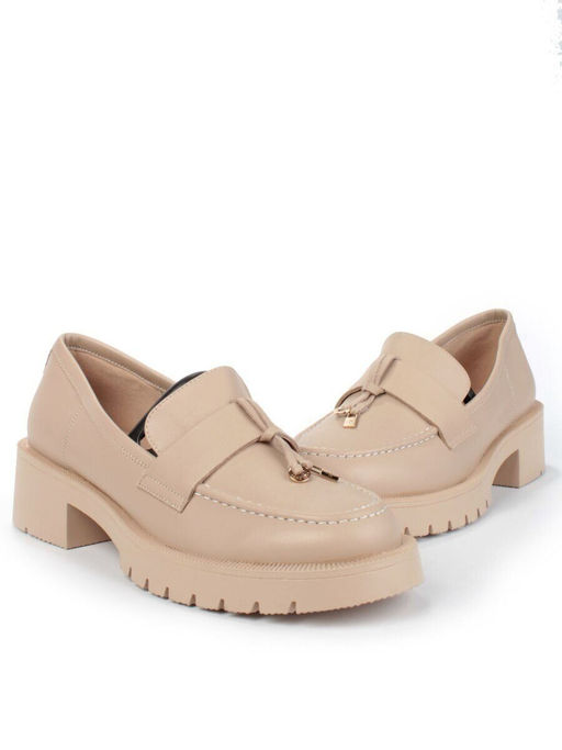 01-P9208-1 DK. BEIGE Ботинки демисезонные женские (натуральная кожа)