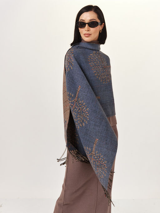 в составе ШЕРСТЬ и КАШЕМИР Большой, мягкий, теплый двусторонний палантин - Tantino фото 5