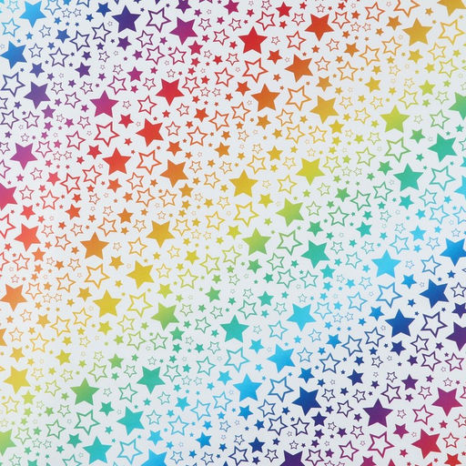 Цена за 10 шт. Бумага упаковочная глянцевая «Радужные звезды», 70 х 100 см