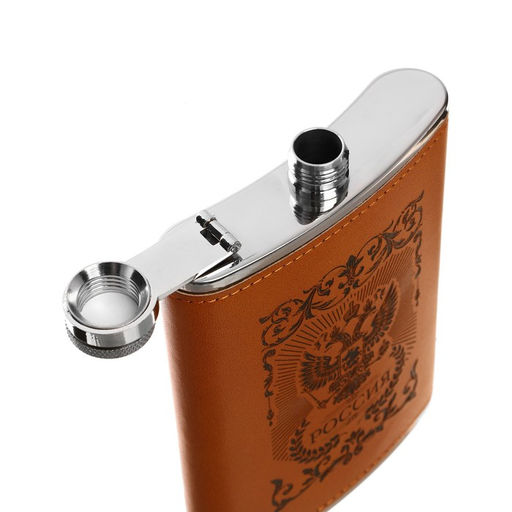 Фляжка Россия, нержавеющая сталь, 270 мл, 9 oz