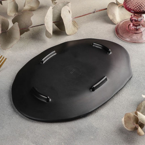 Блюдо сервировочное «Чёрный Восток», 25.5×17×2.5 см, пластик, чёрное