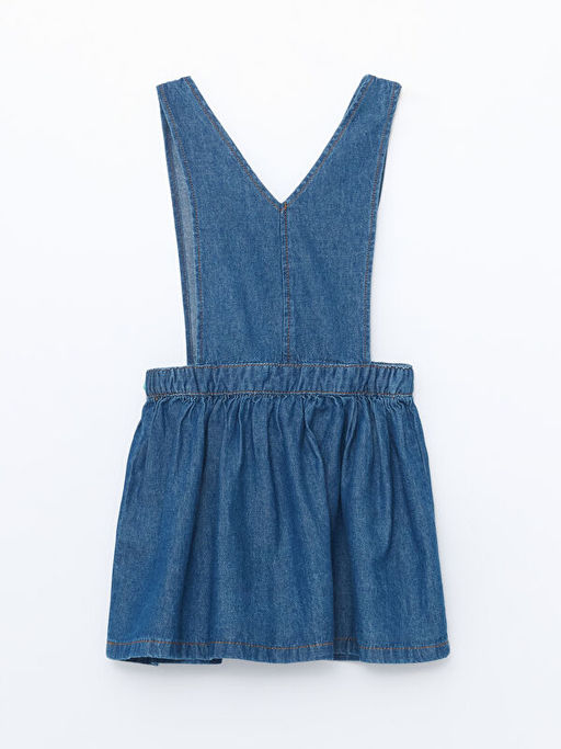 Beli Lastikli Basic K?z Bebek Jean Etek ve K?lotlu ?orap 2li Tak?m - Waikiki фото 3