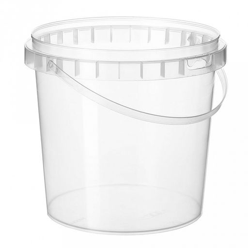 Ведро пластмассовое 1,1л, д10,5см, h12,1см, герметичная крышка, контрольный замок, с ручкой, полипропилен, прозрачный (Россия) - Домашняя мода фото 4