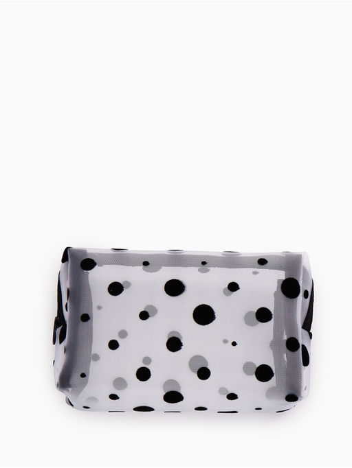 Косметичка дор Горох, сетка 18*7,5*10, отд на молнии, белый