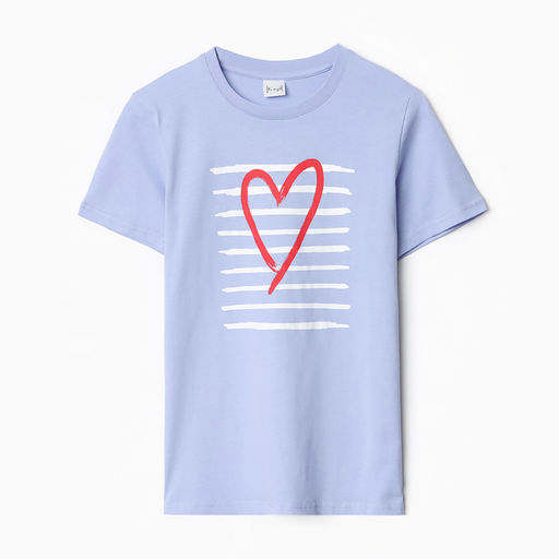 Футболка женская Let&apos;s go, голубая, размер 48