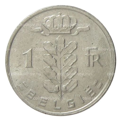 1 франк 1978 года Бельгия  Надпись на фламандском (BELGIE)